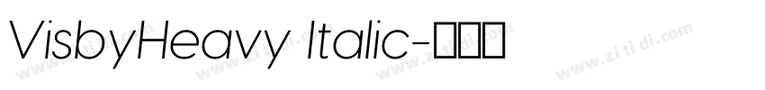 VisbyHeavy Italic字体转换